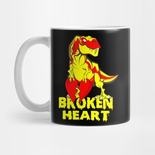 Dinosaur Broken Heart tees Mug